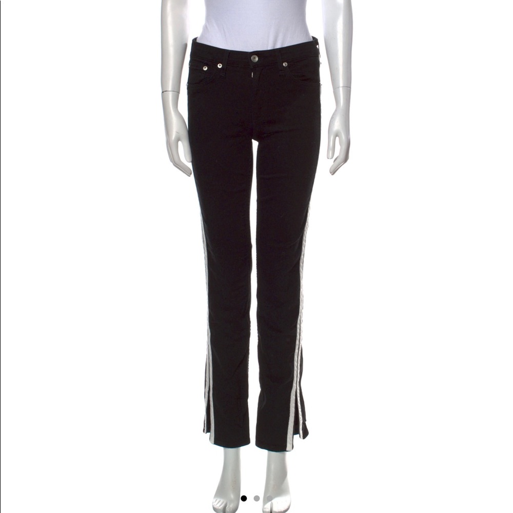 rag & bone like new black racer jeans size 27